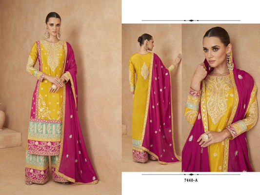 Varnika Chinon Silk Embroidery Suit
