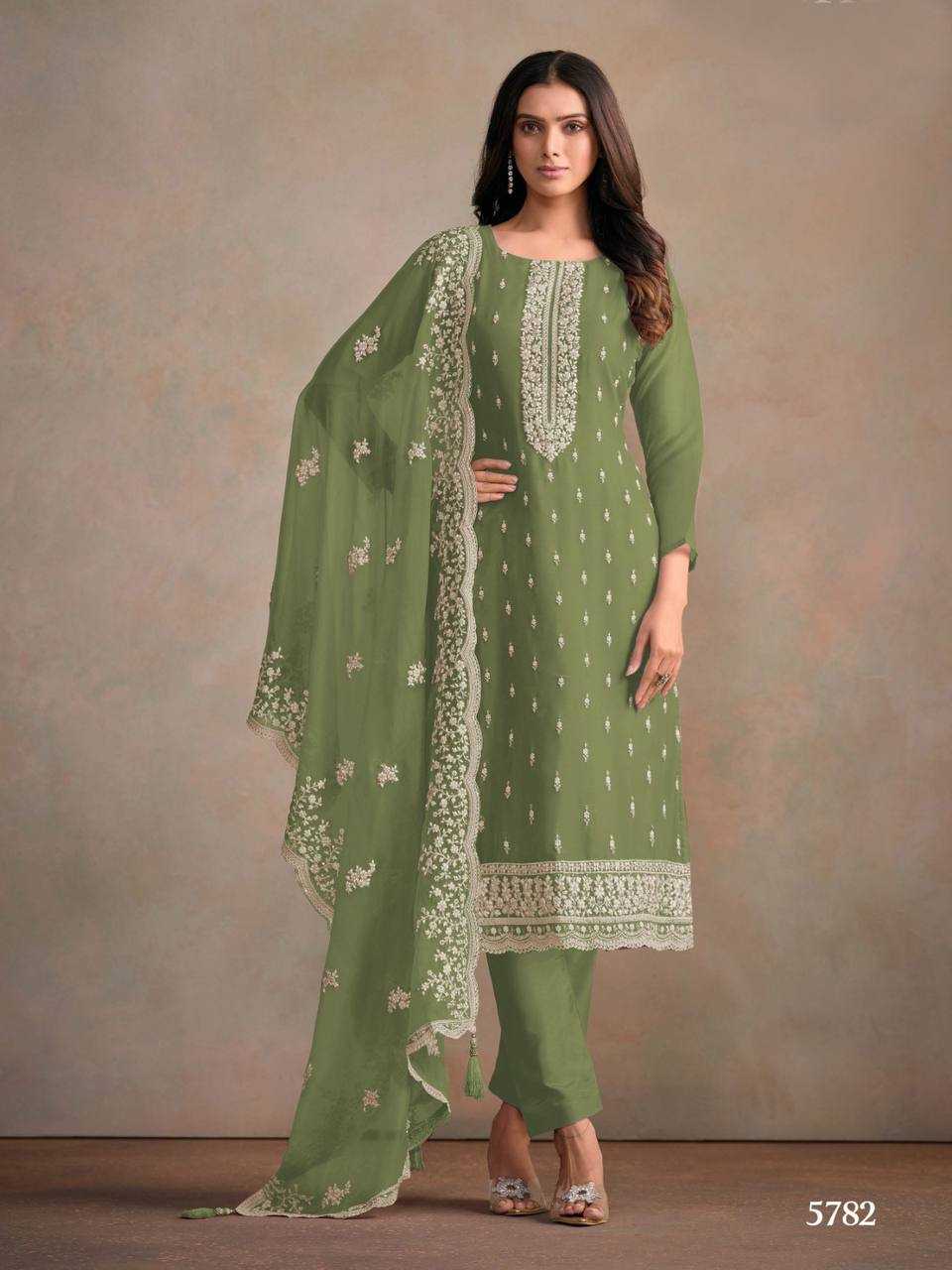 Vipul Averie Organza Silk Embroidery Suit