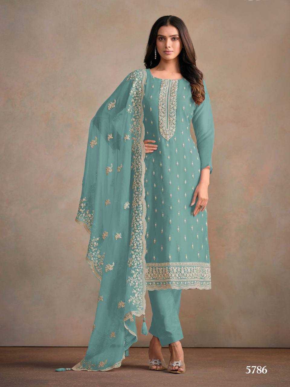 Vipul Averie Organza Silk Embroidery Suit