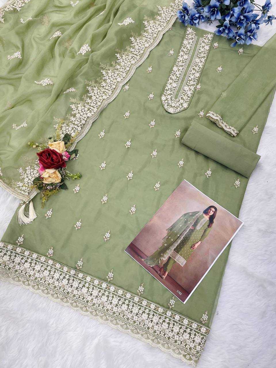 Vipul Averie Organza Silk Embroidery Suit