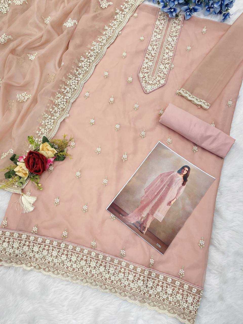 Vipul Averie Organza Silk Embroidery Suit