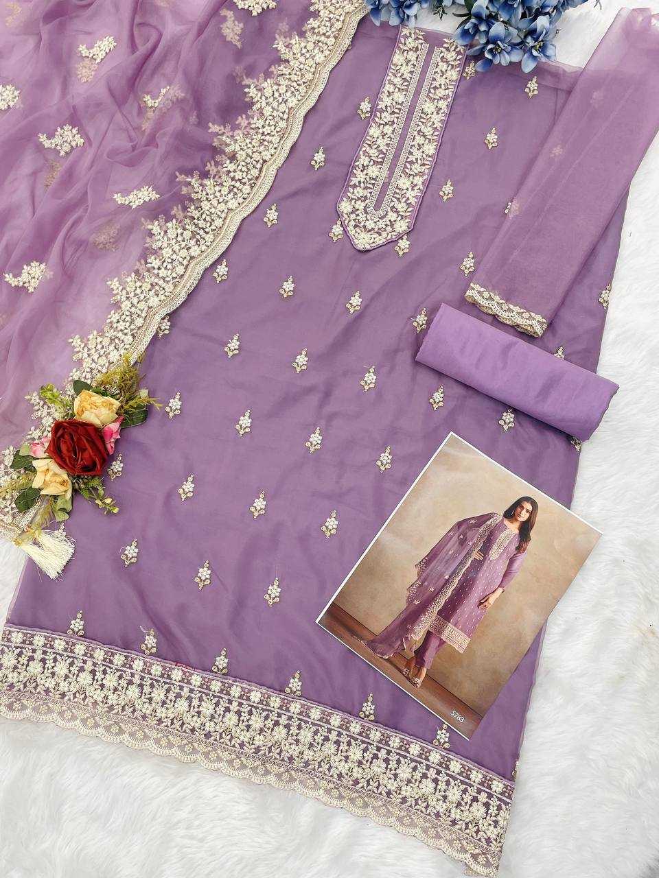 Vipul Averie Organza Silk Embroidery Suit