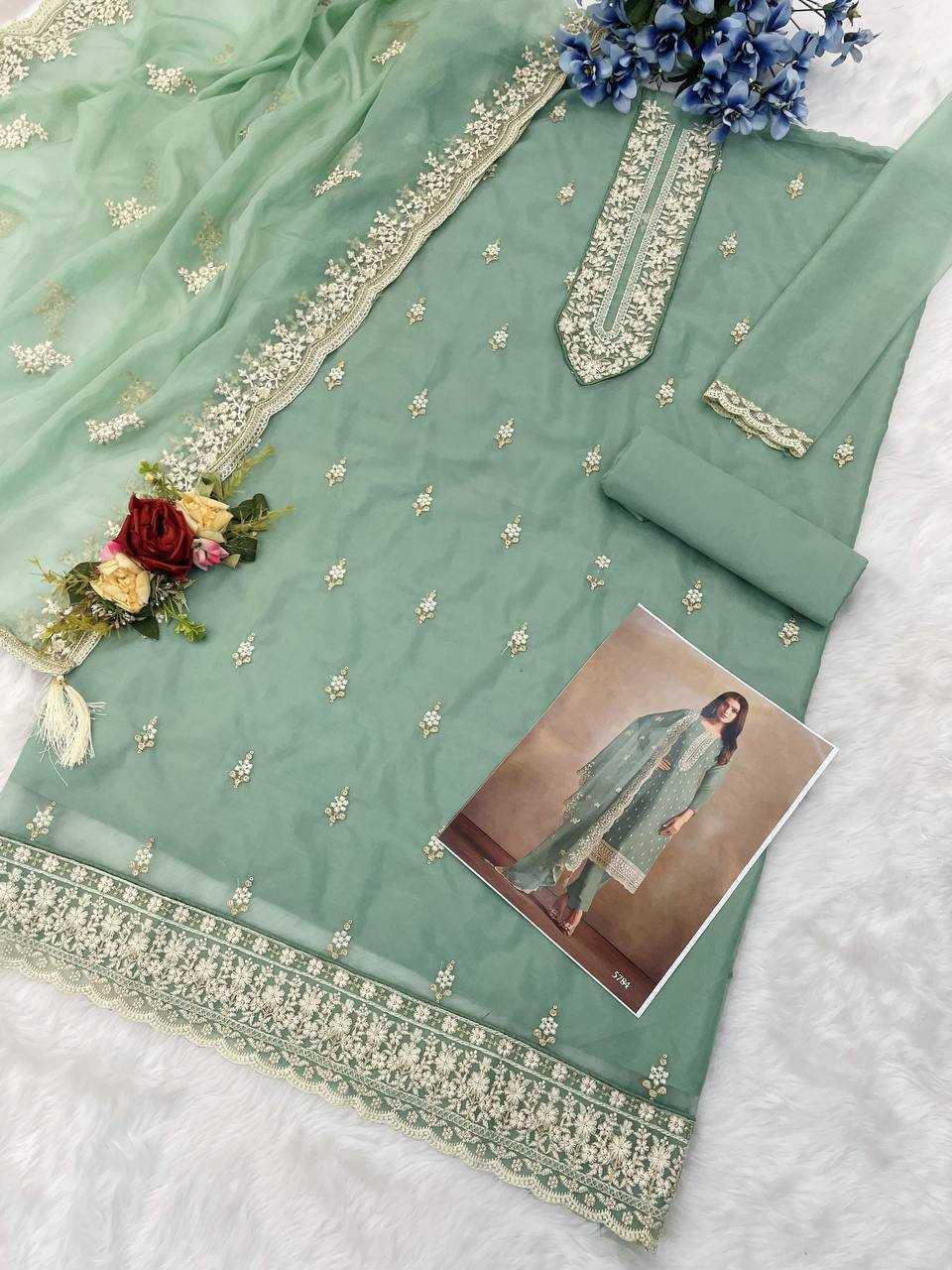 Vipul Averie Organza Silk Embroidery Suit