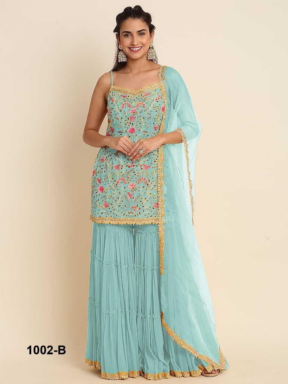 Faux Georgette Embroidery Suit
