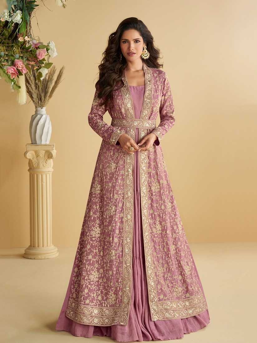 Chinon Silk Embroidery Gown