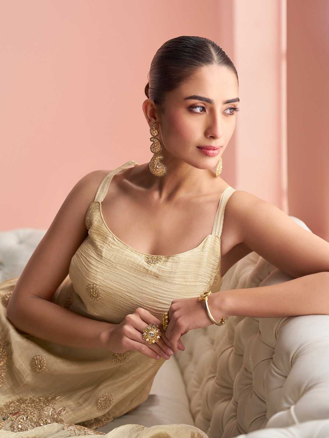 Vichitra Silk Embroidery Suit