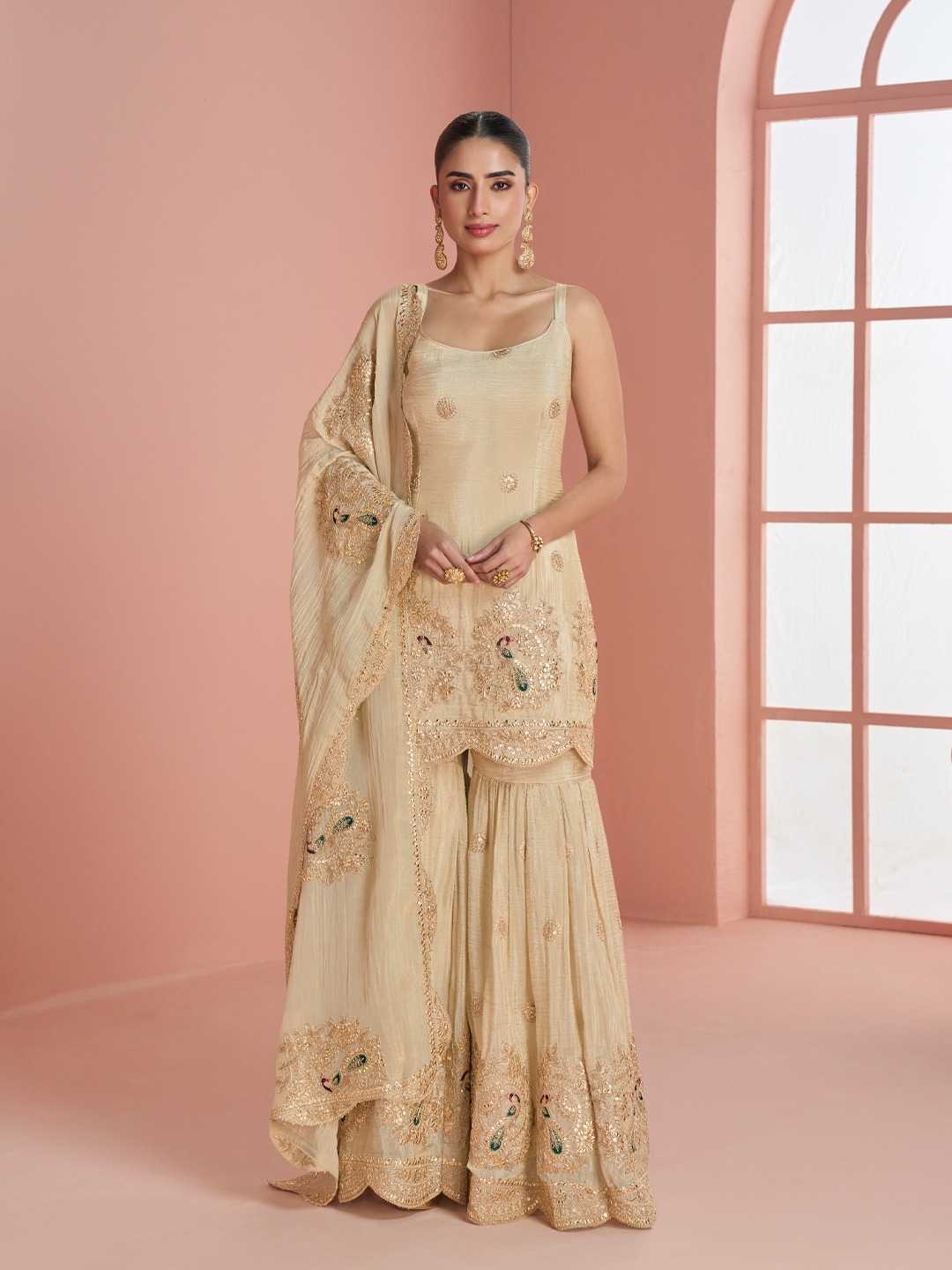 Vichitra Silk Embroidery Suit