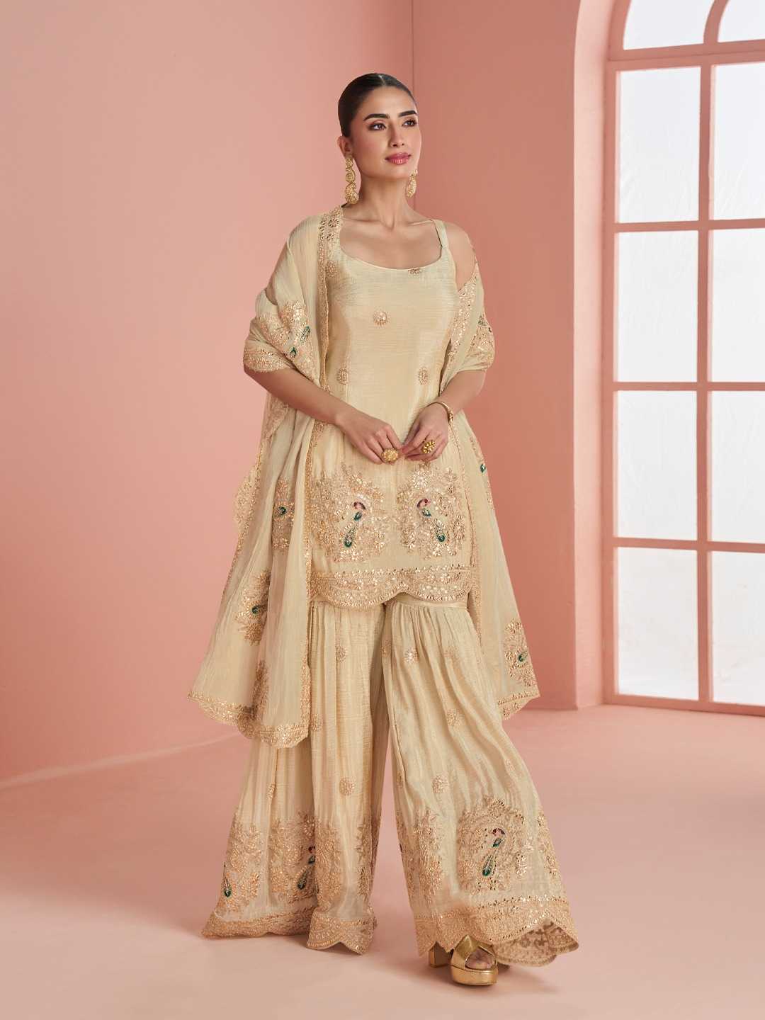 Vichitra Silk Embroidery Suit