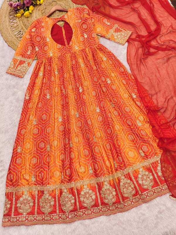 Heavy Chinnon Silk Embroidery Suit