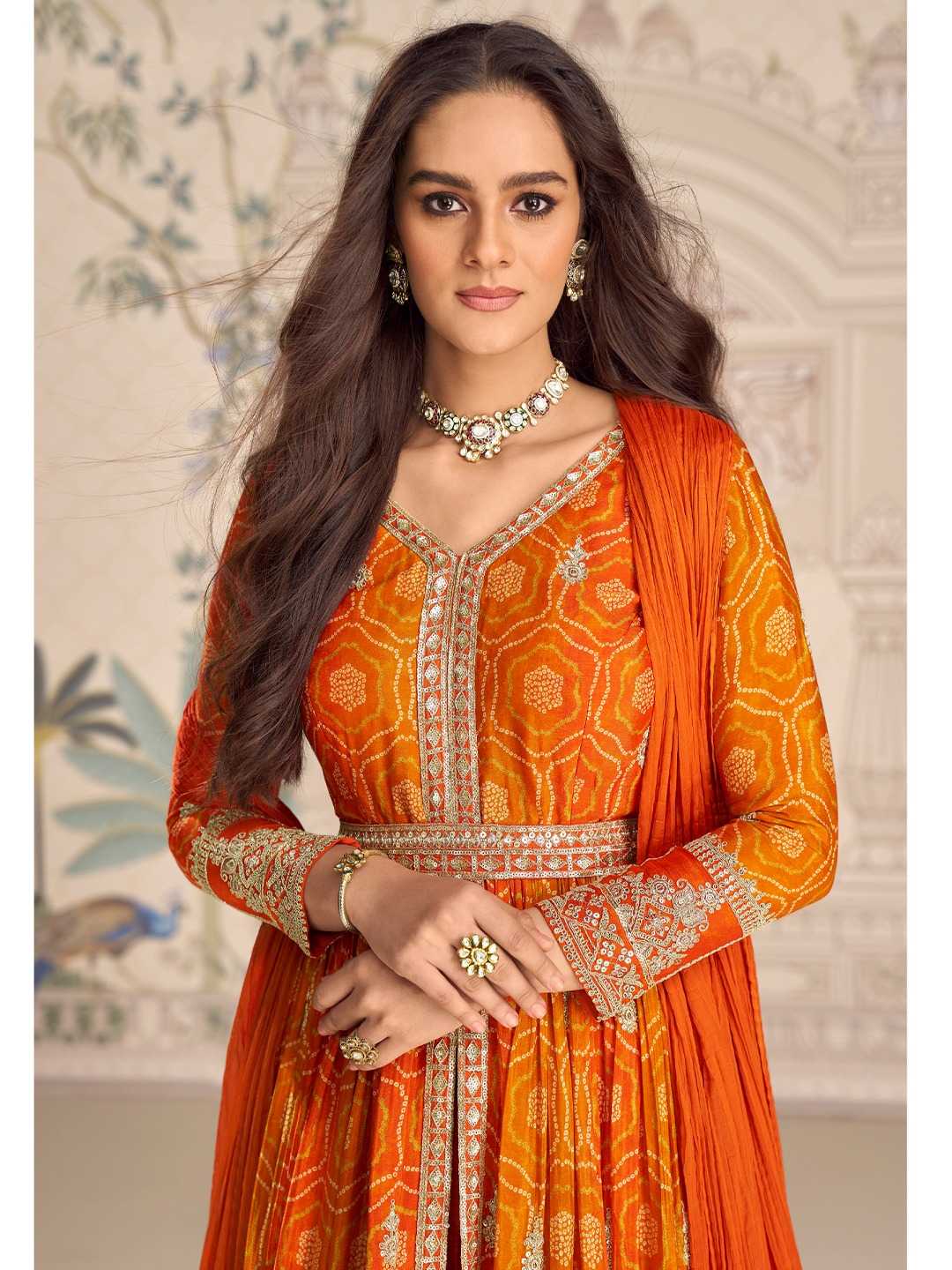 Heavy Chinnon Silk Embroidery Suit