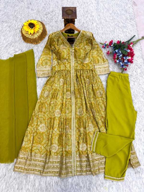 Chinon Silk Embroidery Suit 10141