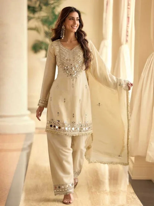 Vichitra Silk Ladies Suit 10270