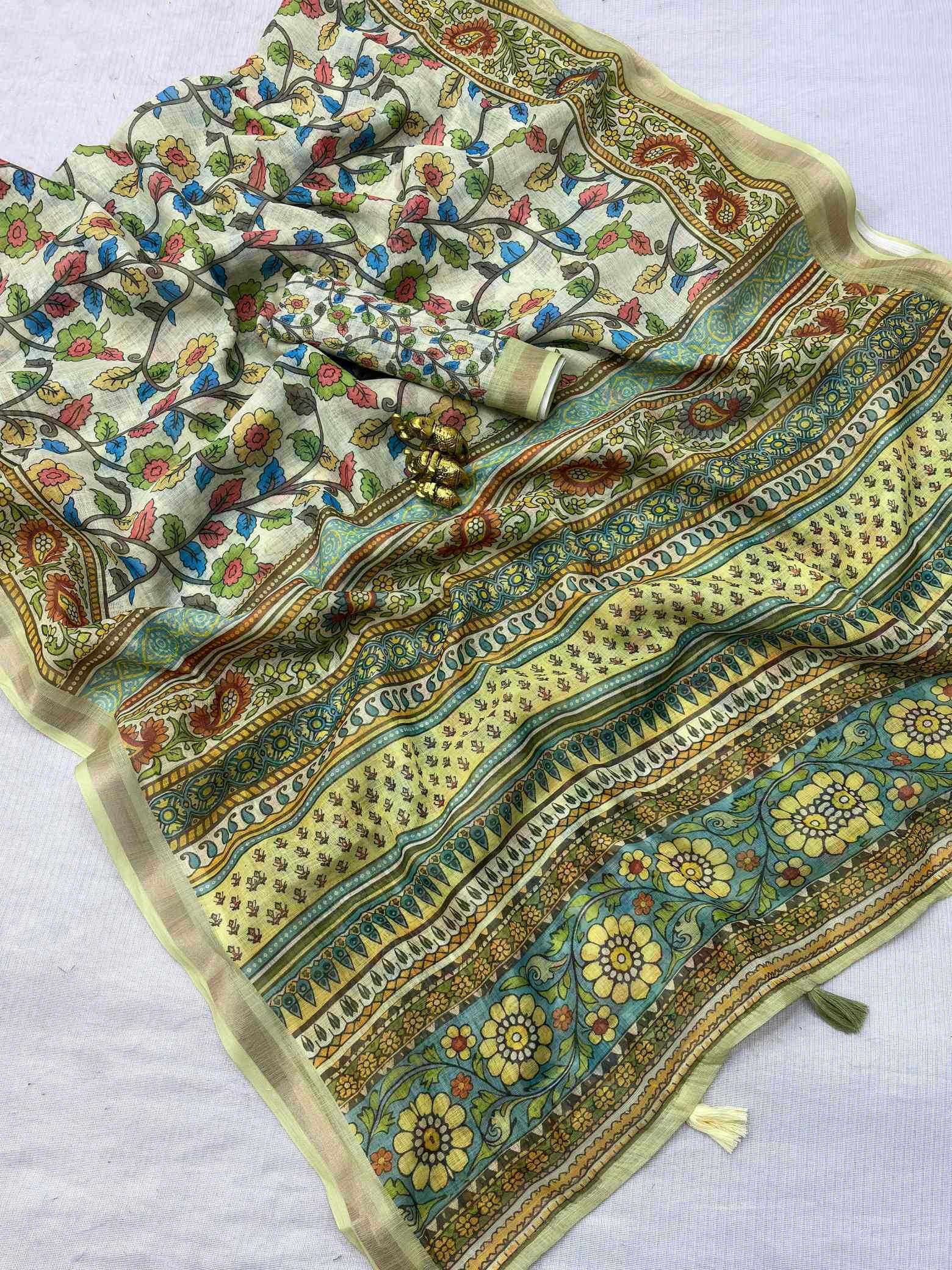 Linen Designer Saree