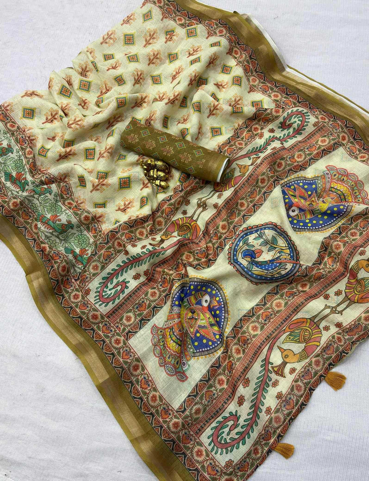 Linen Designer Saree