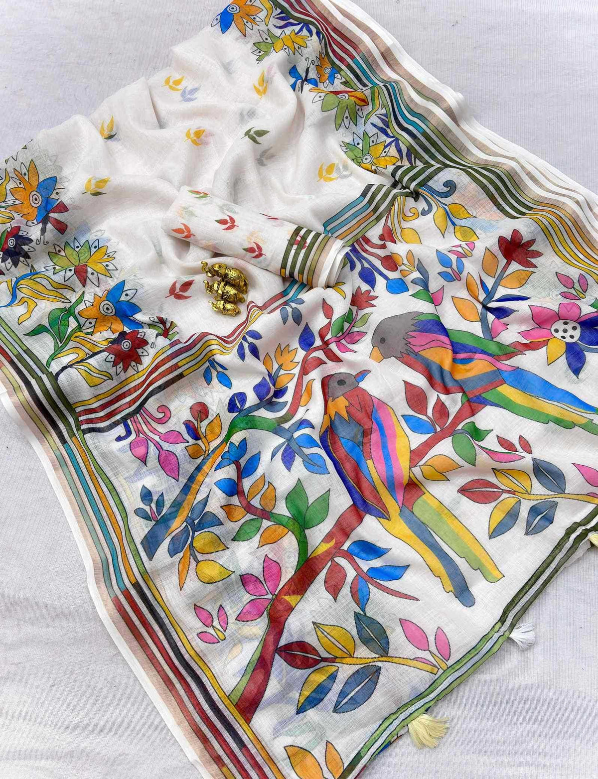 Linen Designer Saree