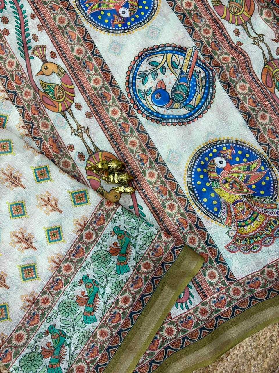 Linen Designer Saree