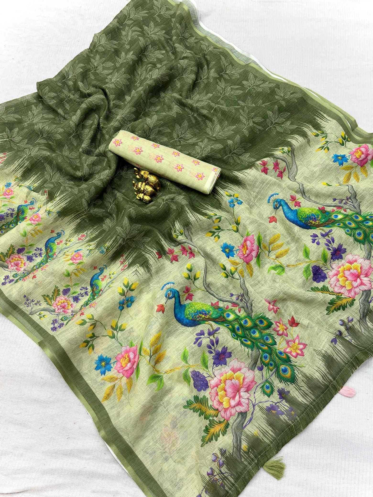 Linen Designer Saree