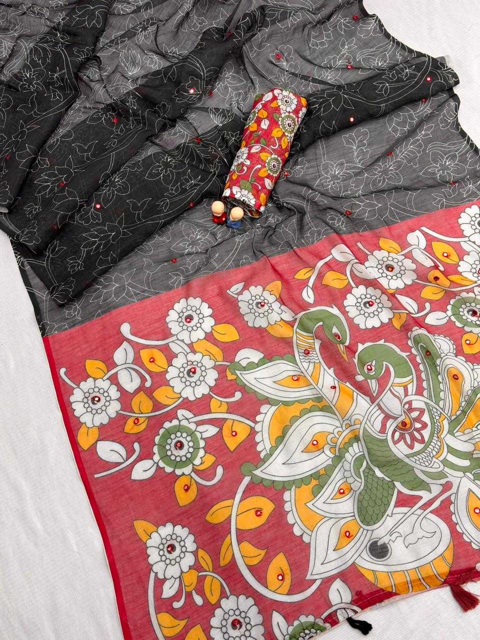 Linen Designer Saree