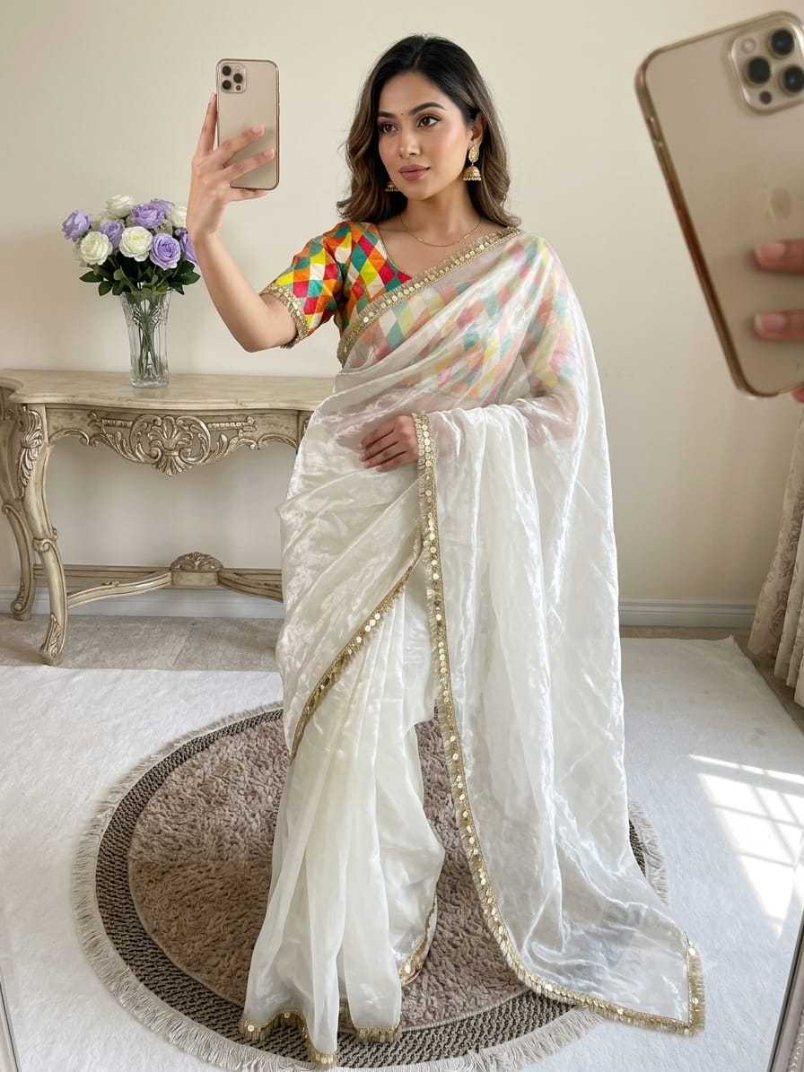 Satin Designer Saree