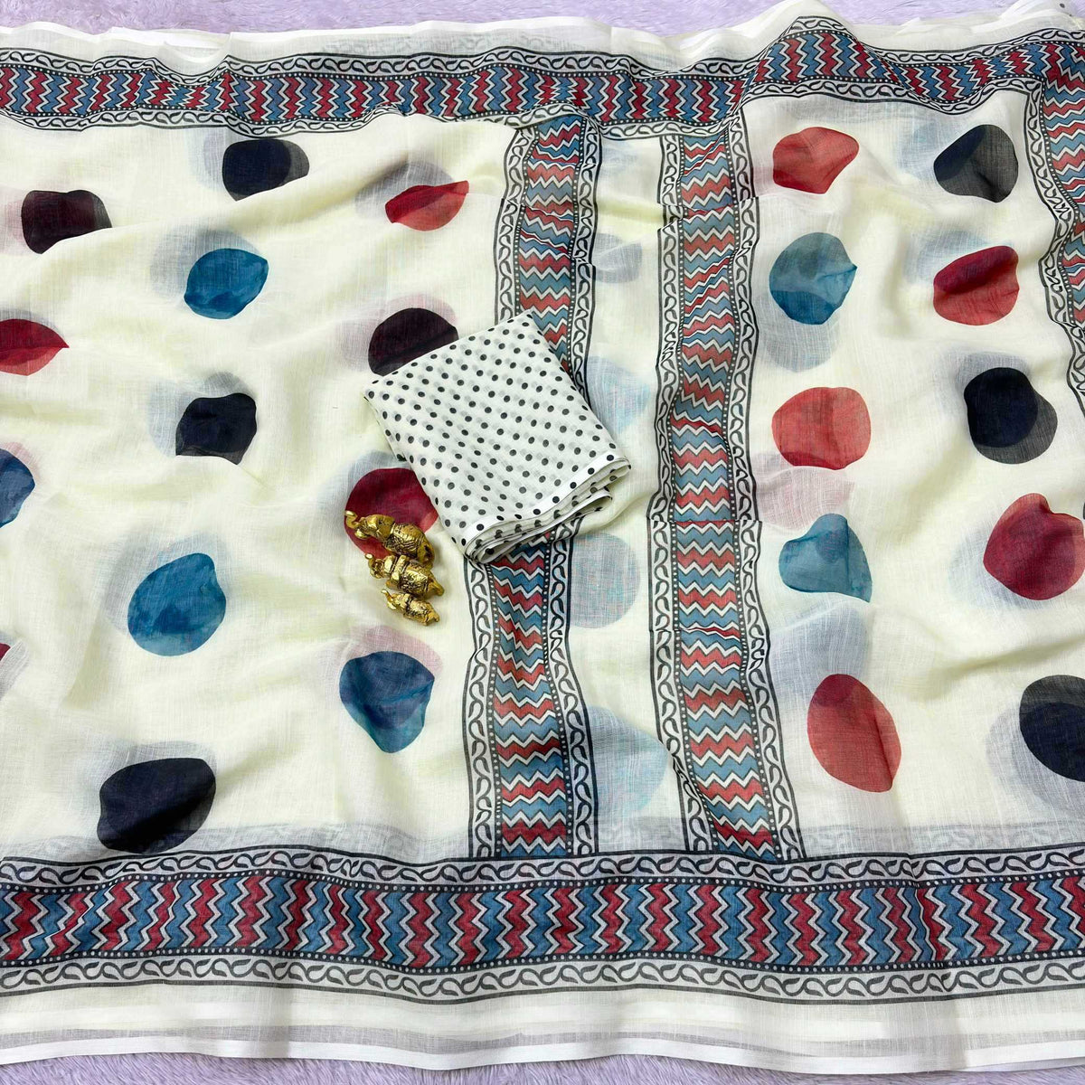 Linen Printed Saree