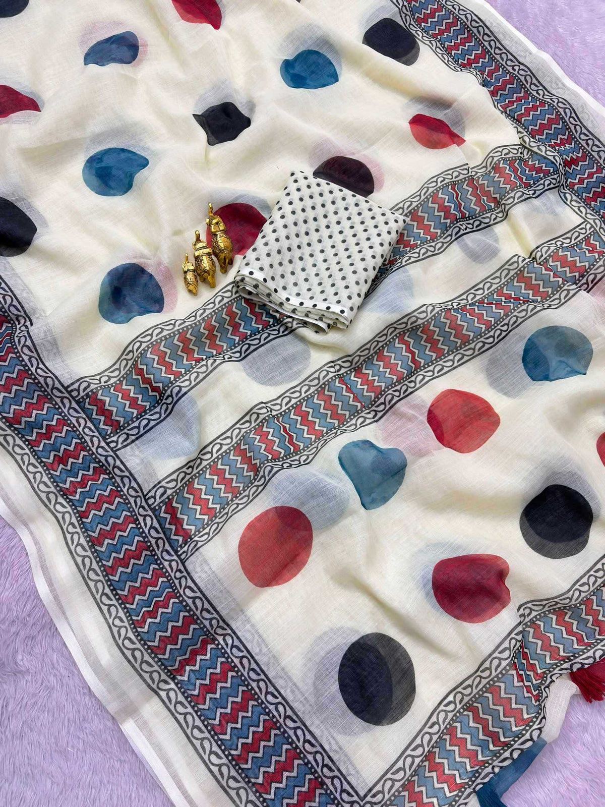 Linen Printed Saree