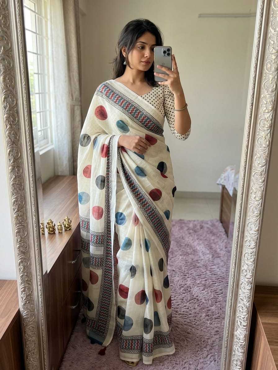 Linen Printed Saree