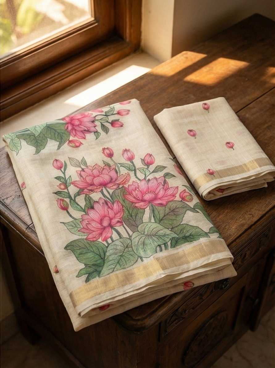 Linen Designer Saree