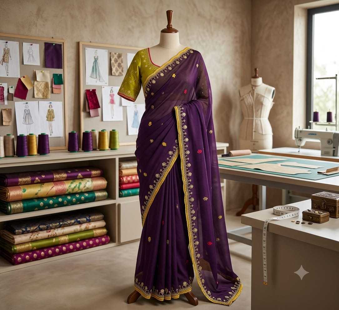 Chiffon Designer Saree
