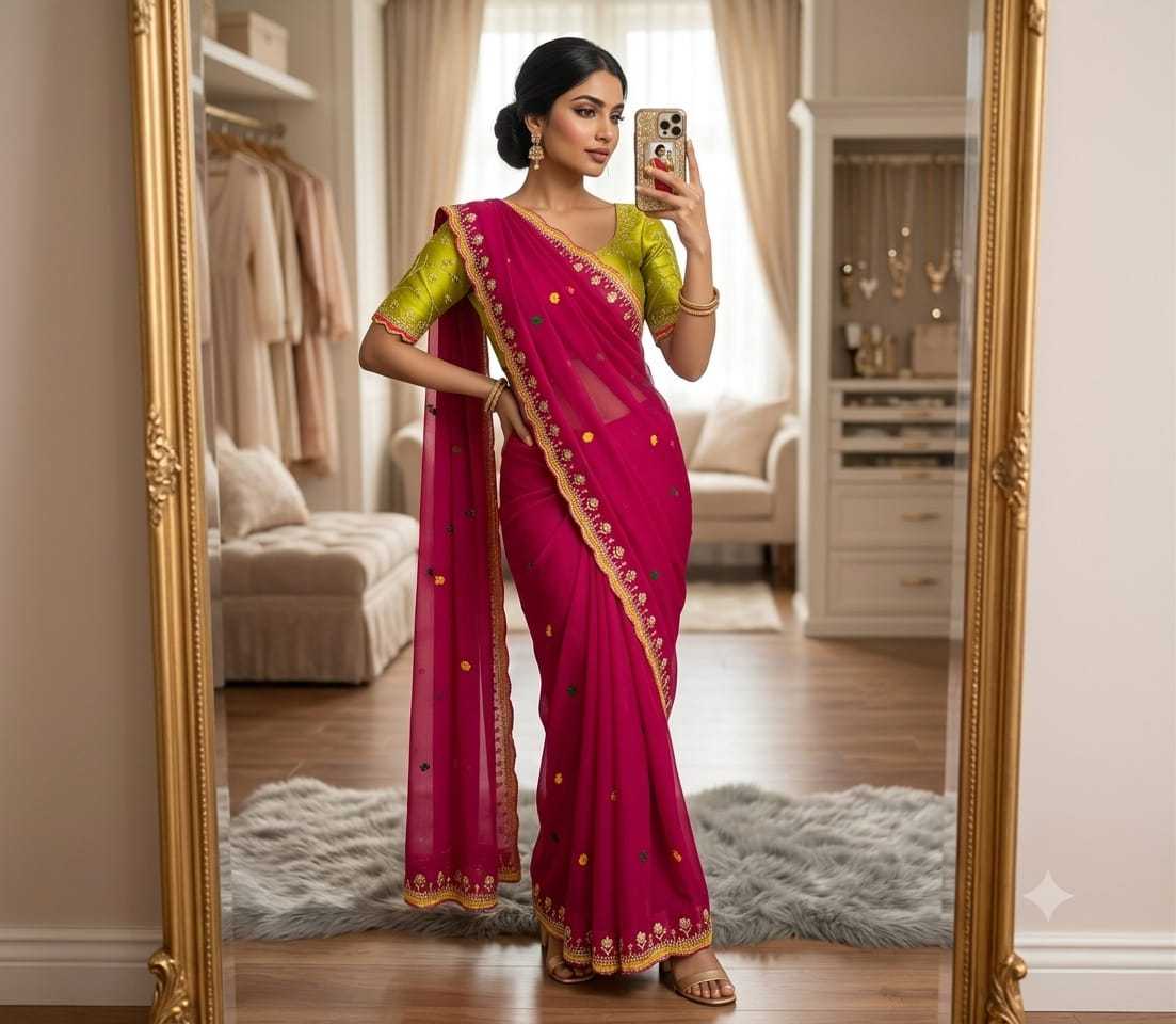 Chiffon Designer Saree