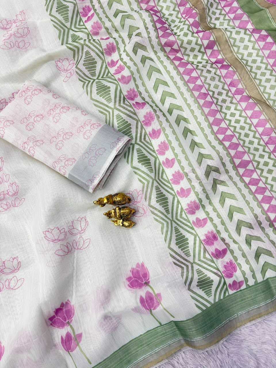 Linen Designer Saree