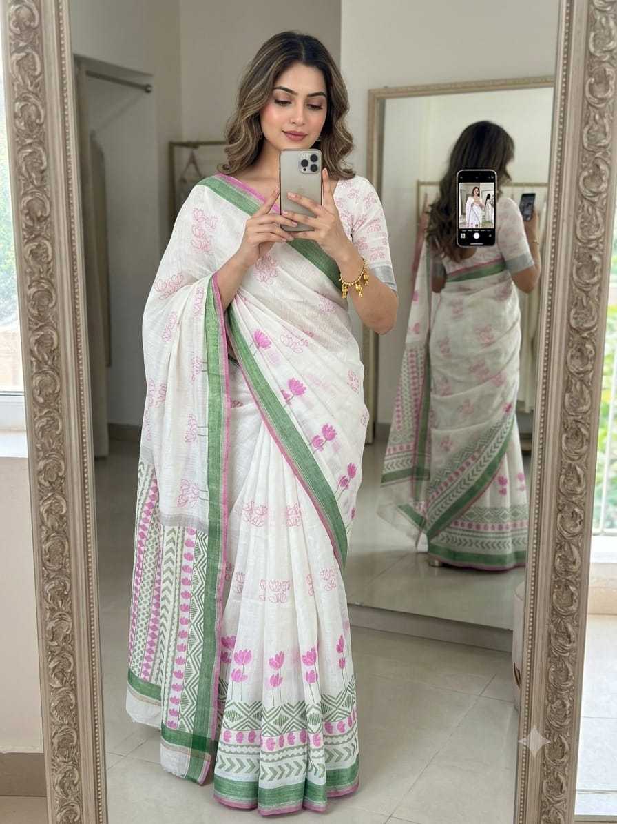 Linen Designer Saree