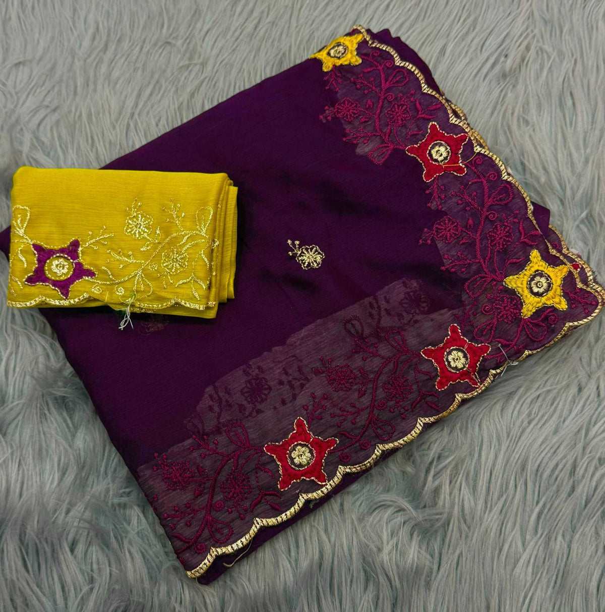 Chiffon Designer Saree