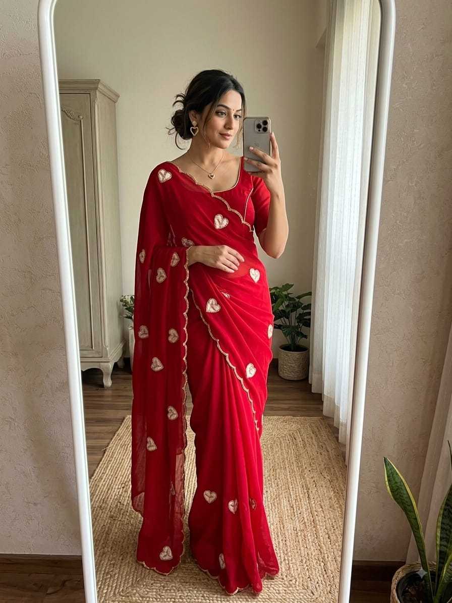 Georgette Designer Saree 1835