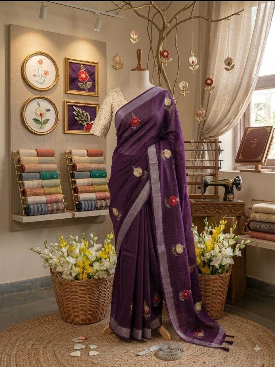 Cotton Hand Work Saree