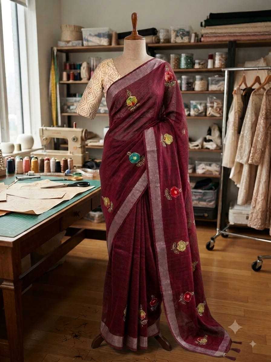 Cotton Hand Work Saree