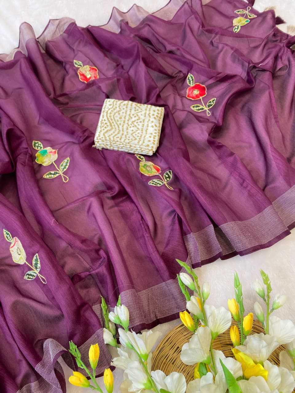 Cotton Hand Work Saree