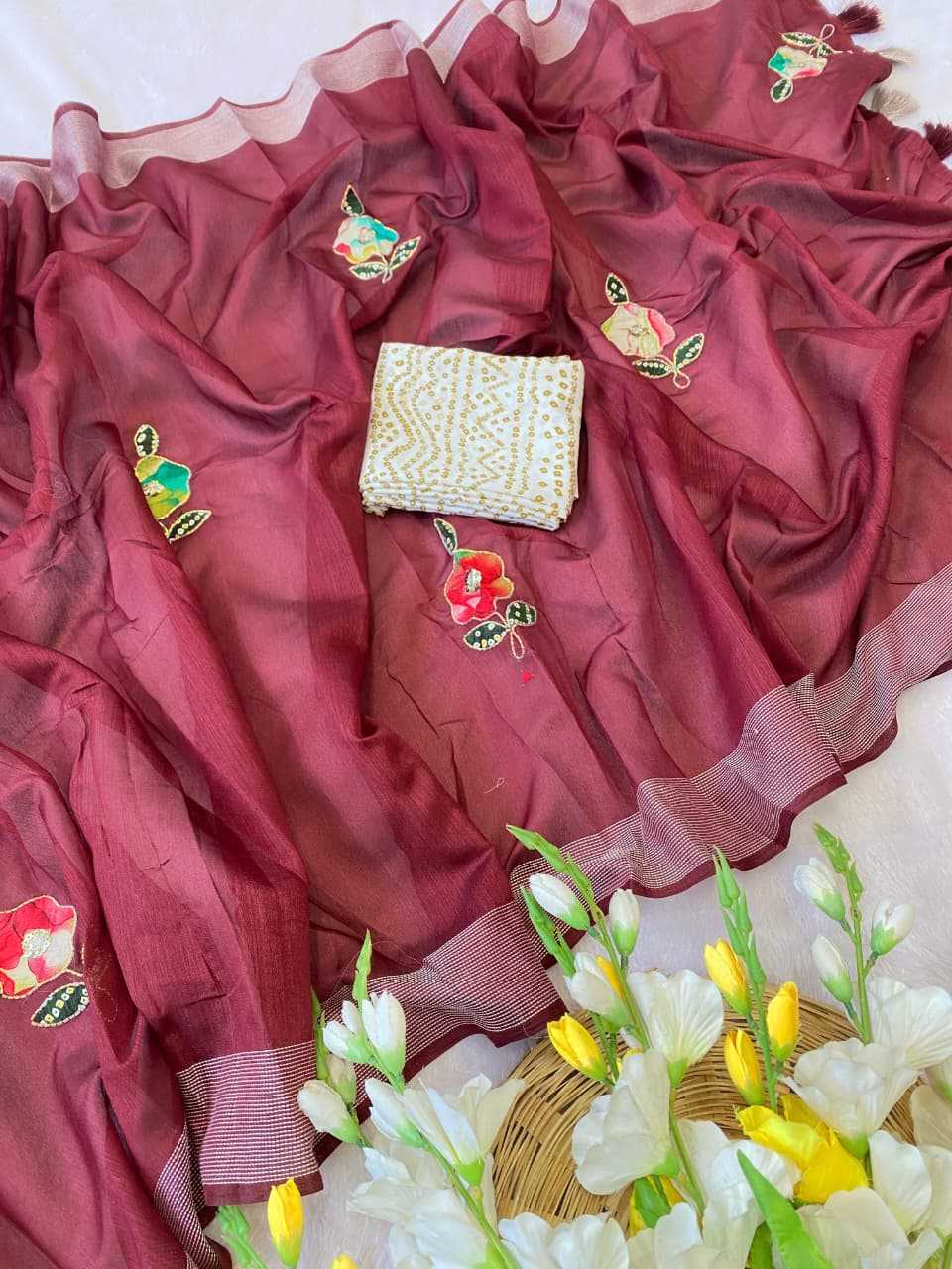 Cotton Hand Work Saree