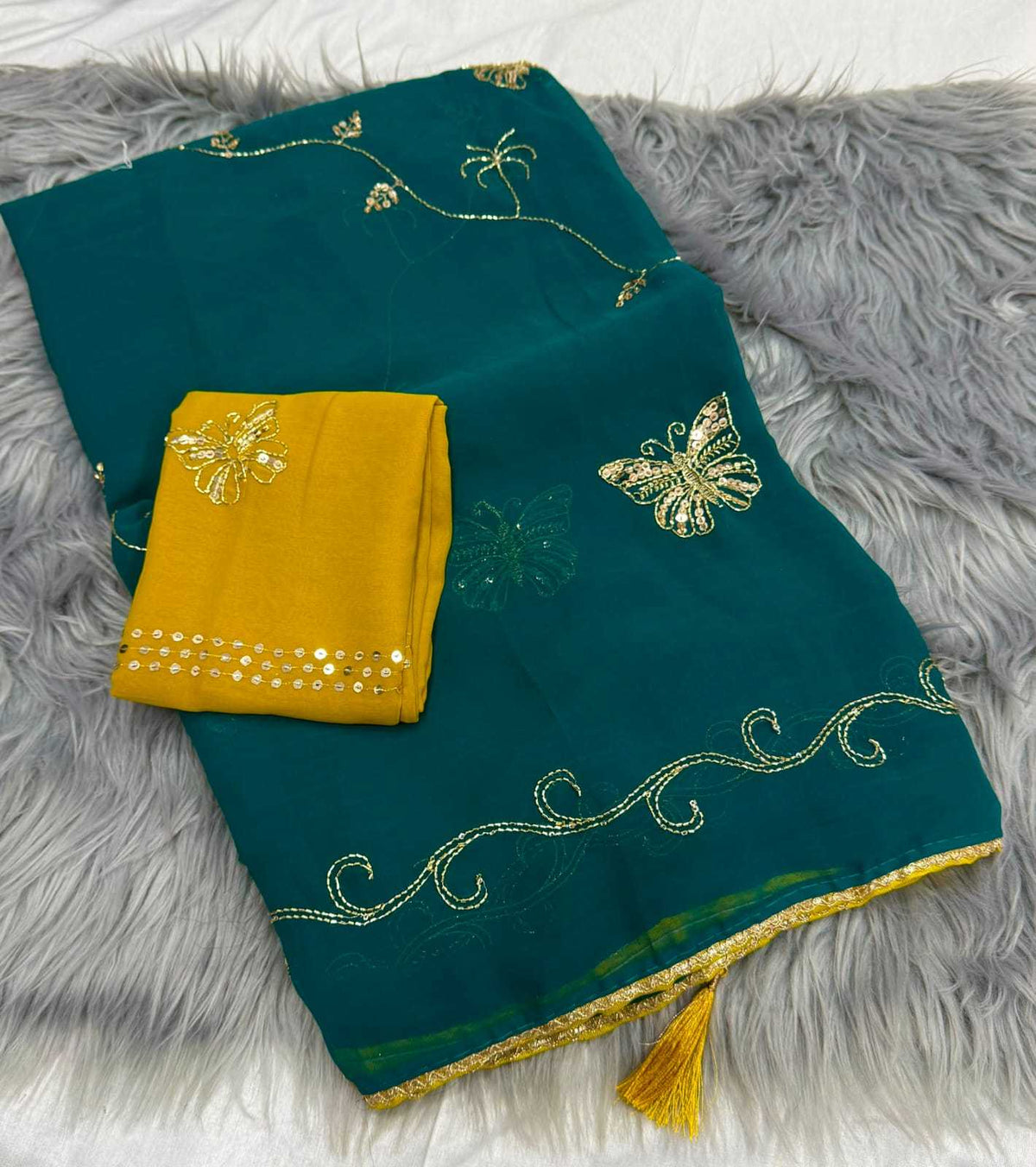 Georgette Designer Saree 1845