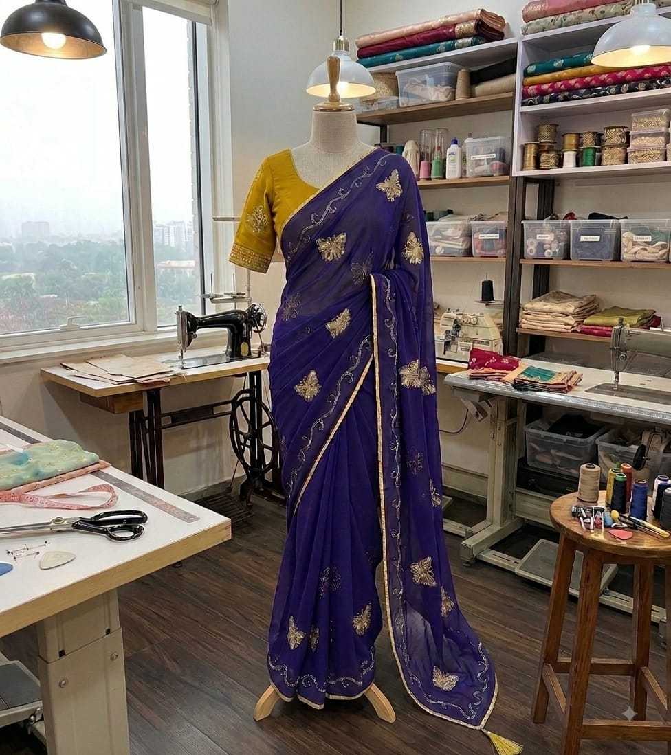 Georgette Designer Saree 1845