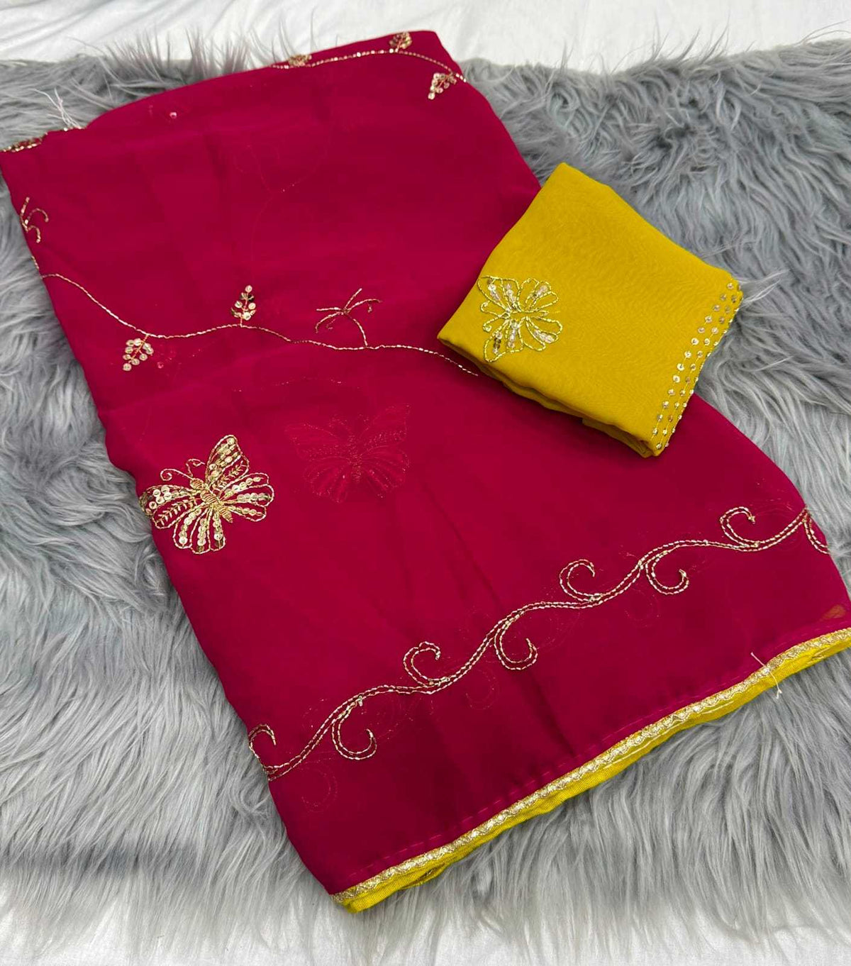 Georgette Designer Saree 1845