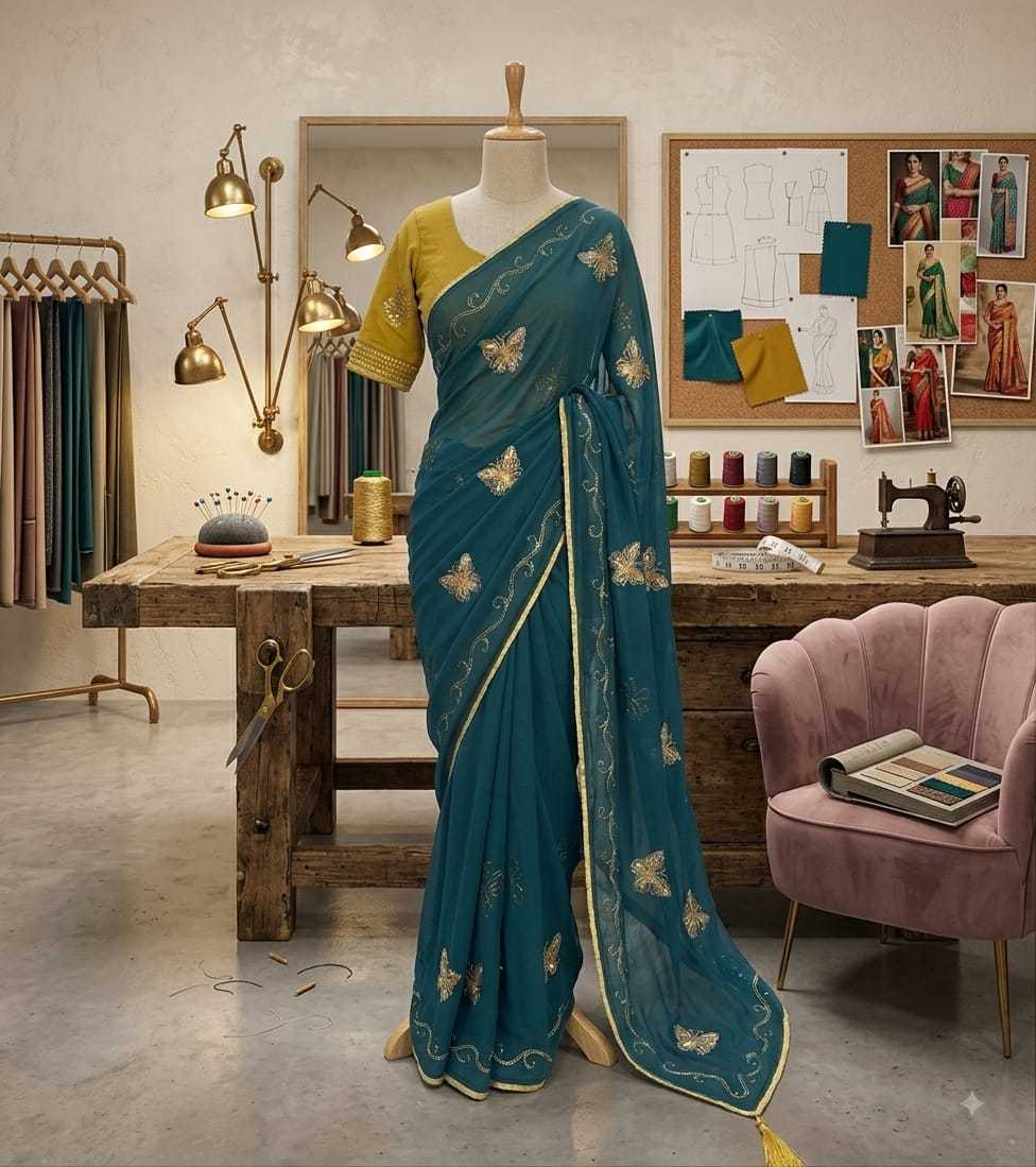 Georgette Designer Saree 1845