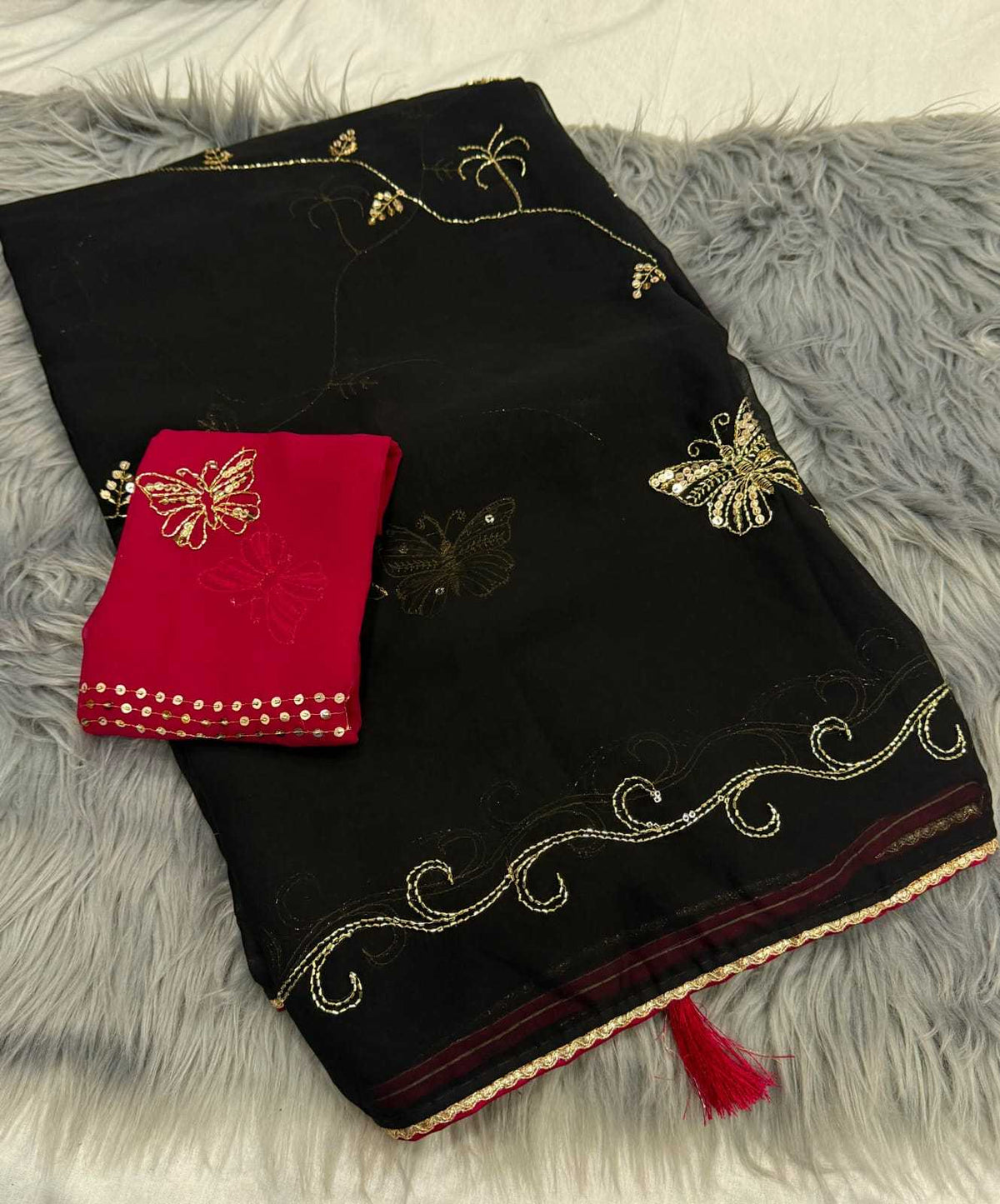Georgette Designer Saree 1845