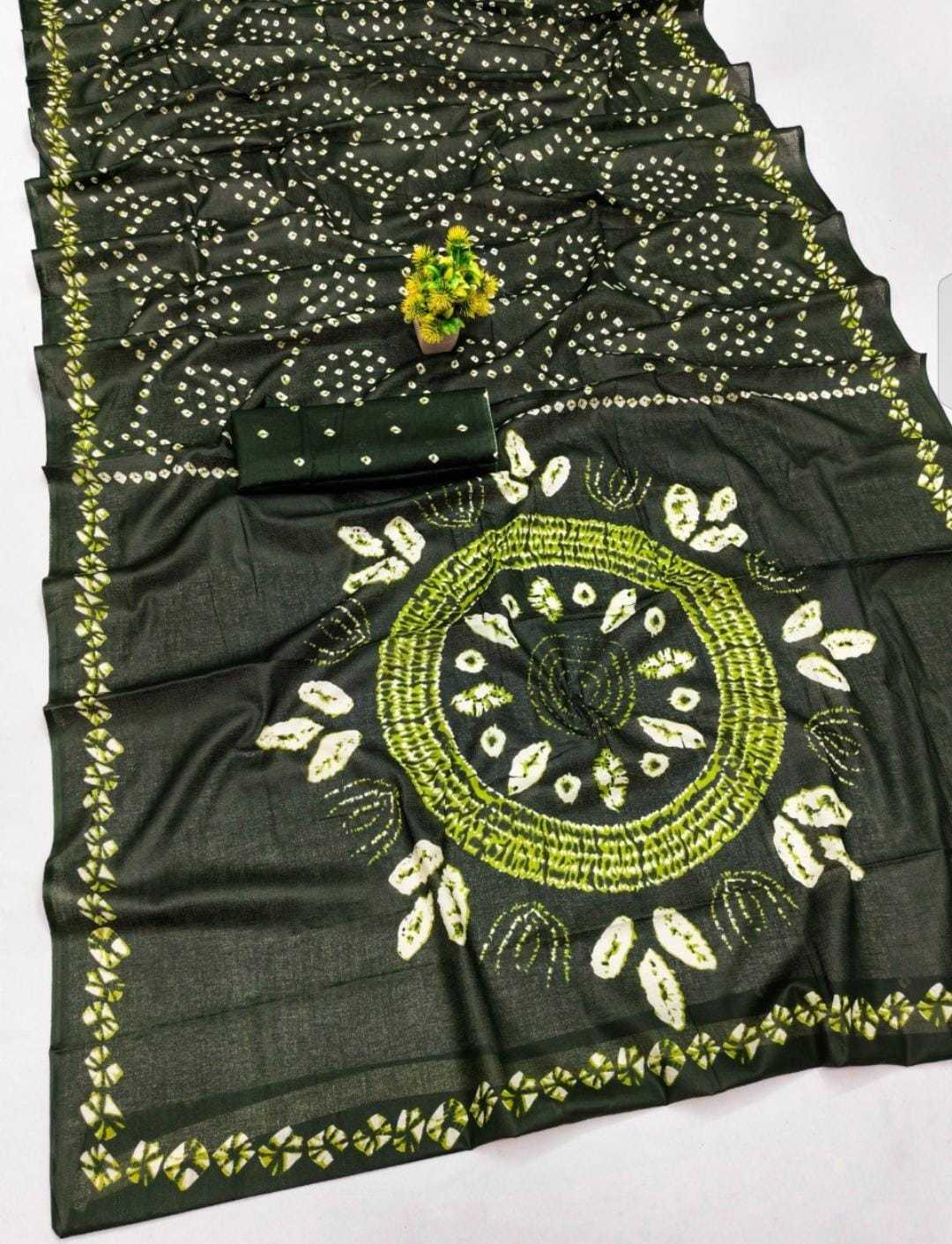 Cotton Party Wear Saree in Green