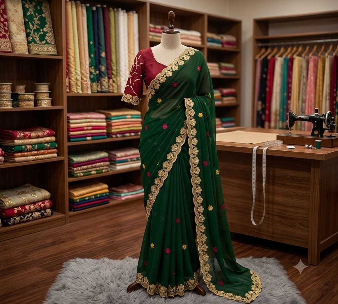 Georgette Designer Saree 1855