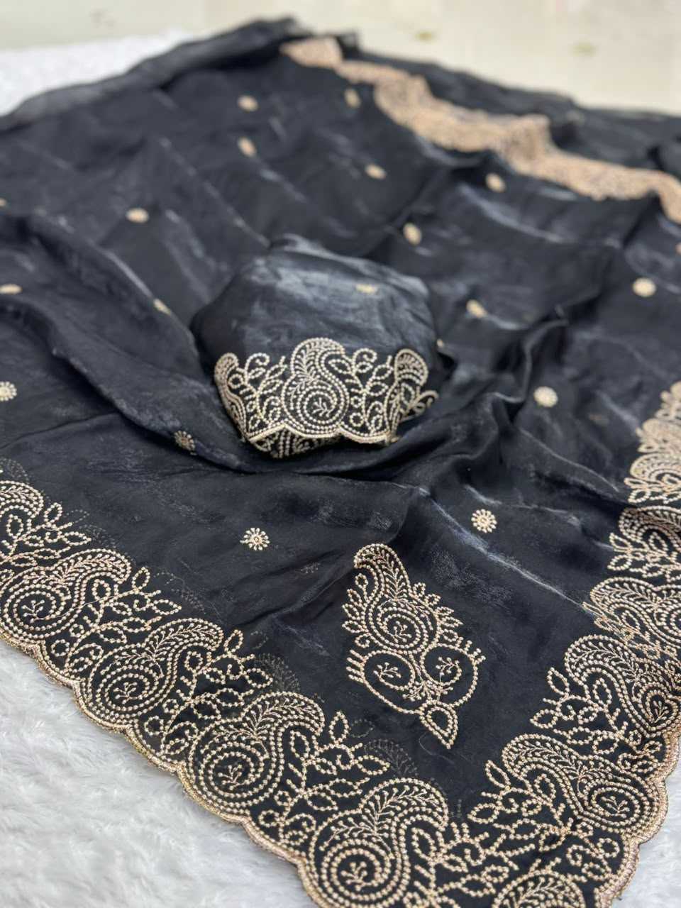 Space Silk Party Wear Saree in Morpich