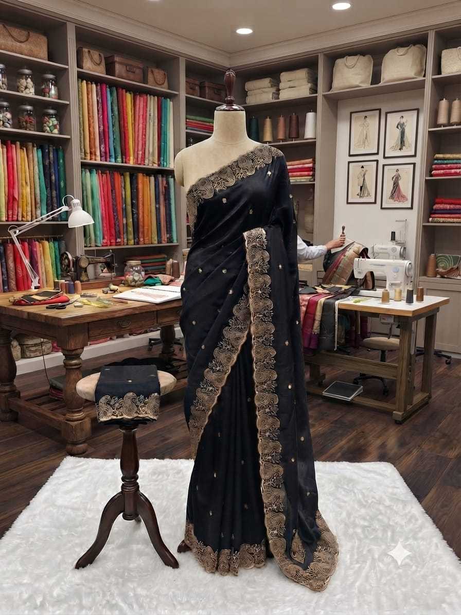 Space Silk Party Wear Saree in Morpich