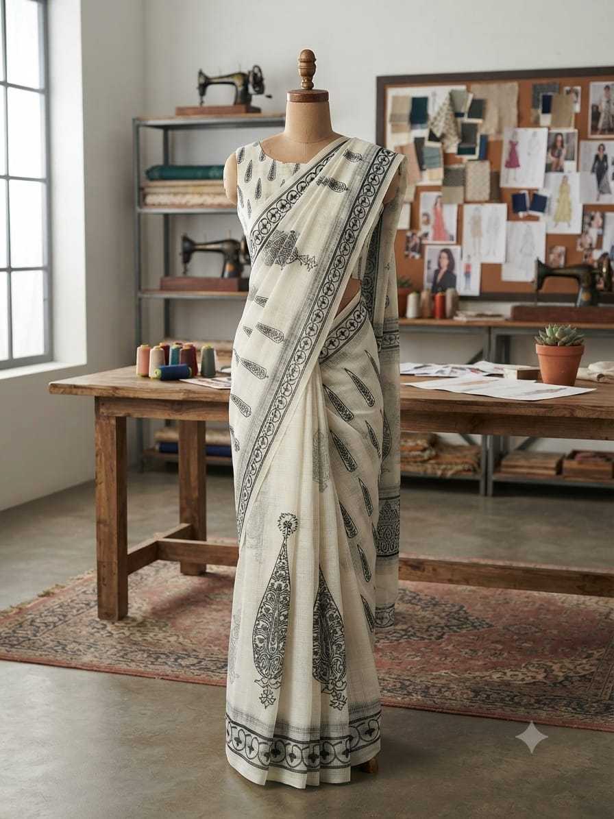 Soft Kota Designer Saree in Light Green