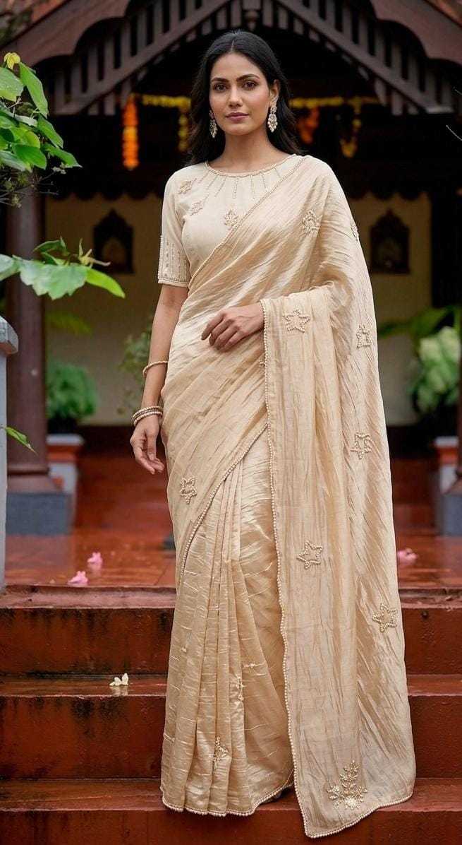 Crunchi Designer Saree in Brown
