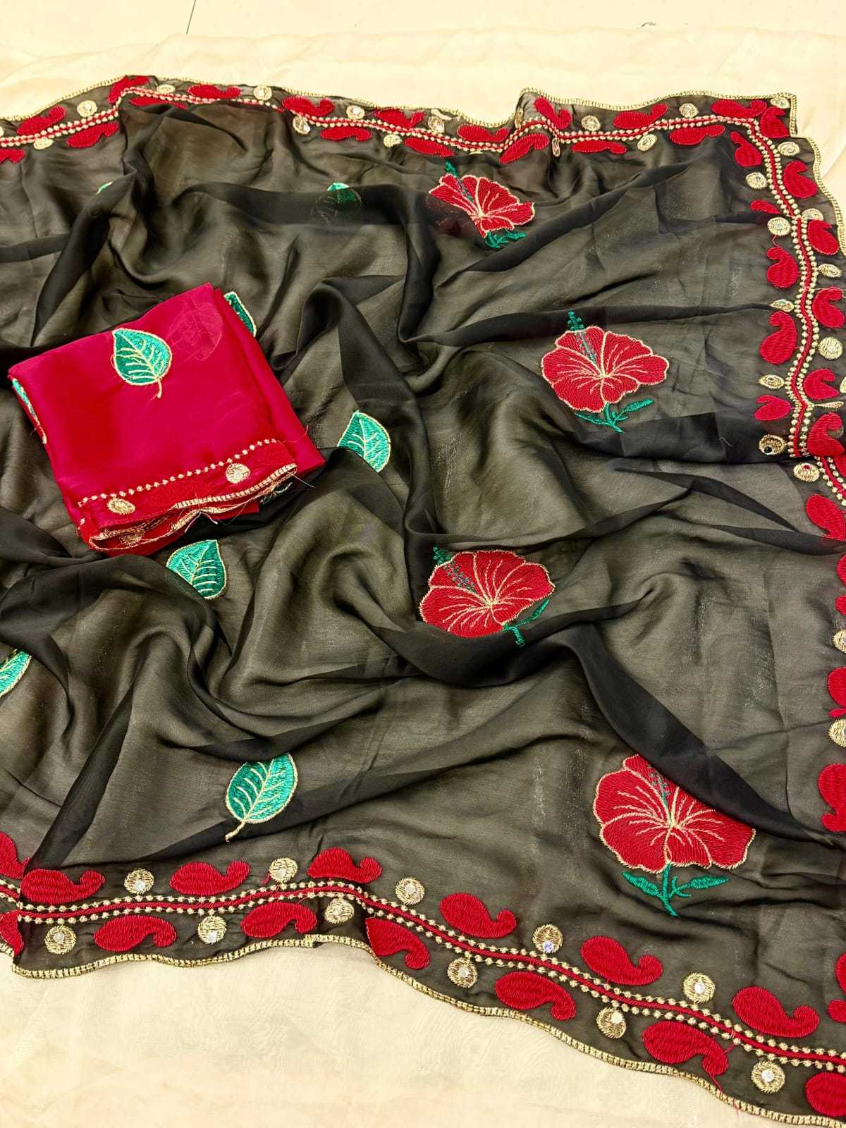 Rangoli Silk Hand Work Saree