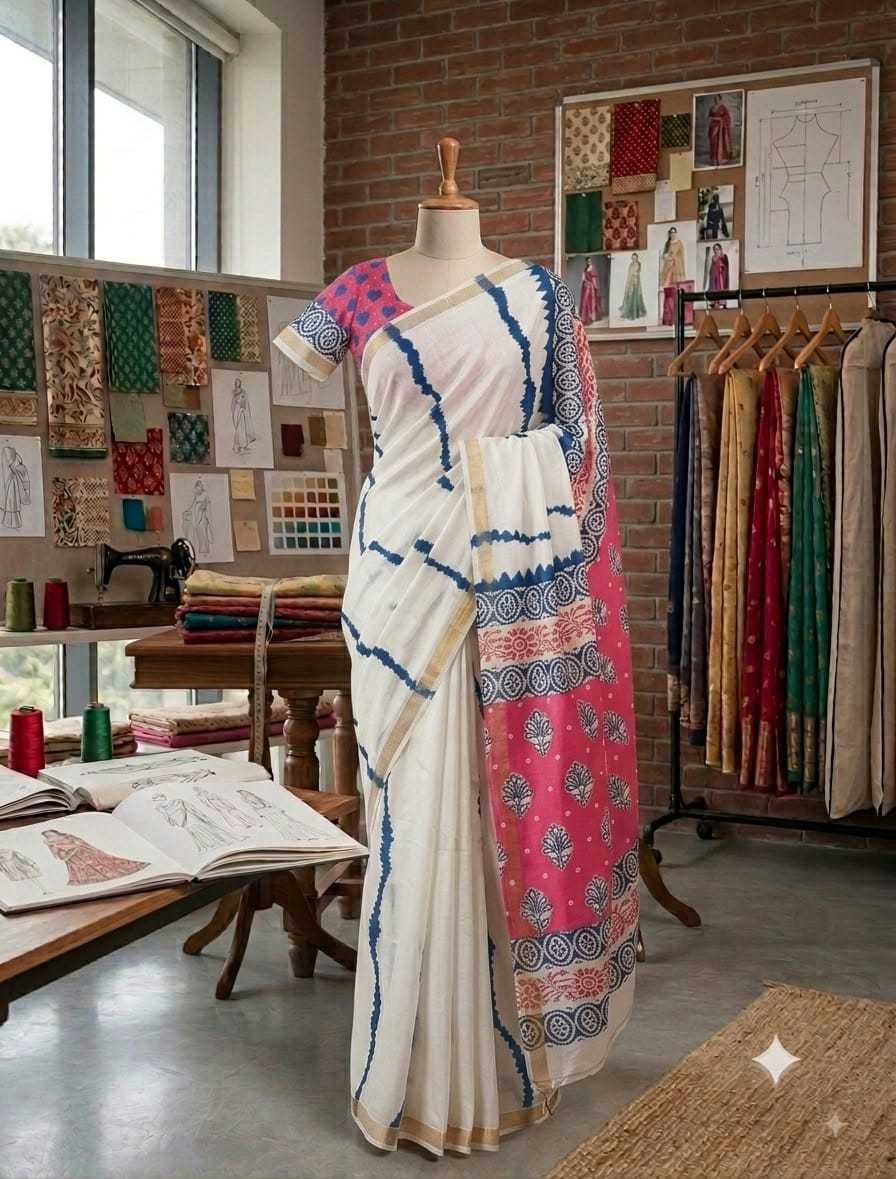 Soft Cotton Leheriya Saree